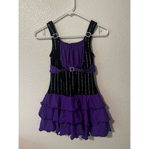 Black and purple dance costume